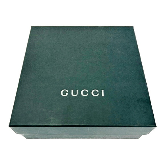 Gucci Interlocking GG Buckle Leather Belt Grey Gold - Picture 9 of 9